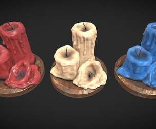 Three Melted Candles