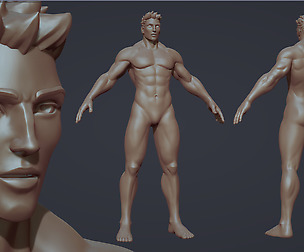 ZBrush - Stylized Male Superhero - Basemesh