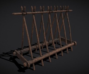 Wooden Triangle Dish Rack