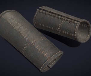 Leather Stitched Bracers