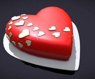 Valentine’s Heart Shaped Heart Cake