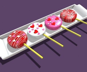 Valentines Cake Pop 4 Pack
