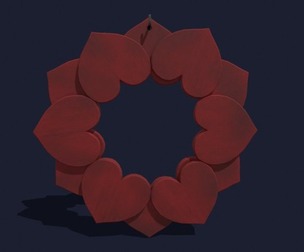 Wooden Heart Wreath