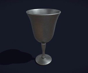 Fluted Pewter Cup