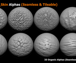 33 Organic_Skin Alphas (Seamless & Tileable)