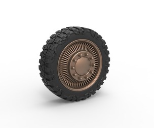 Front wire semi wheel for pickup Scale 1:25