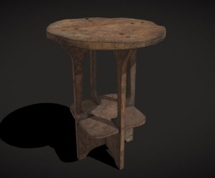 Rustic Medieval End Table