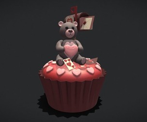 Valentines Bear Cupcake