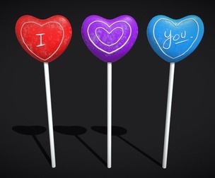 Trio Valentine Suckers