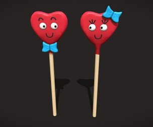 Valentines Suckers Couple