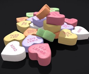 Valentines Be Mine Hearts