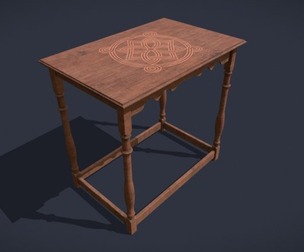 Medieval Oak End Table