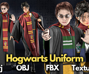 Hogwarts uniforms: ZPRJ+OBJ+FBX+Texture