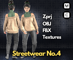 Streetwear No.4 : ZPRJ+OBJ+FBX+Texture