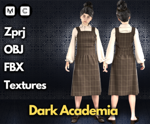 Dark Academia No.1 : ZPRJ+OBJ+FBX+Texture