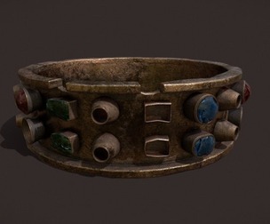 Brass Jeweled Ring
