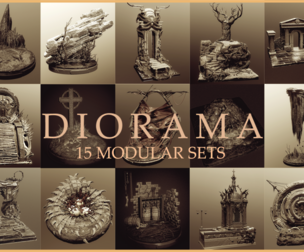 Dioramas - 15 modular environment kits