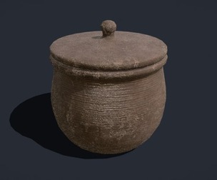 Simple Clay Lidded Pot