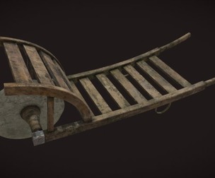 Stone Wheeled Wheelbarrow
