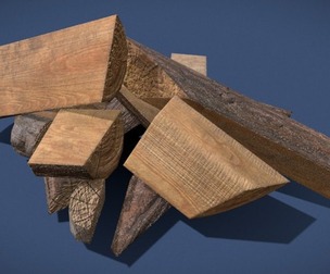 Wood Chunks Pile
