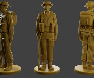 British Soldier Attention WW2 B1