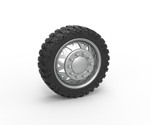 Front semi wheel for pickup Version 1 Scale 1:25