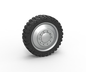 Front semi wheel for pickup Version 2 Scale 1:25