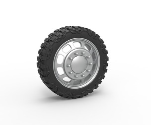 Front semi wheel for pickup Version 3 Scale 1:25