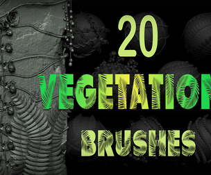 Zbrush - 20 Vegetation Nature Brushes Pack