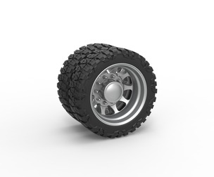 Rear semi wheel for pickup Version 5 Scale 1:25