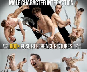 Male Character Interaction Reference Pictures