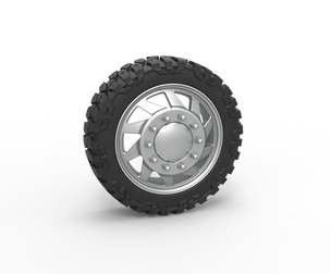 Front semi wheel for pickup Version 7 Scale 1:25