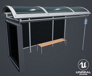 Stylized Bus Stop