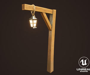 Stylized Western Lamp Post
