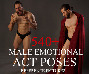 540 Male Emotional Act Poses Reference Picture