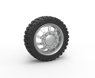 Front semi wheel for pickup Version 8 Scale 1:25