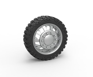 Front semi wheel for pickup Version 9 Scale 1:25
