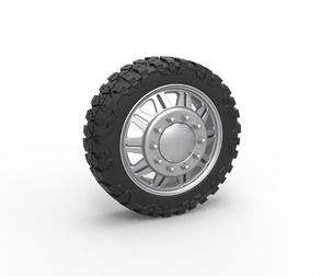 Front semi wheel for pickup Version 10 Scale 1:25