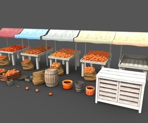 Marketplace - Old Shop - Cartoon Style