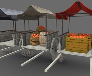 Old Cart with Food