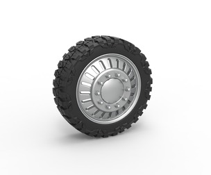 Front semi wheel for pickup Version 12 Scale 1:25