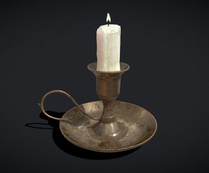 Small Bronze Chamberstick