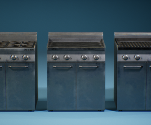 Commercial Restaurant Kitchen Stove Pack UE4/Unity
