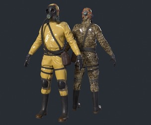 Hazmat Suit Soldier with Rig