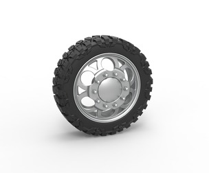 Front semi wheel for pickup Version 15 Scale 1:25