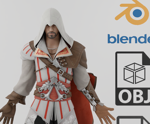 Ezio Auditore Assassins Creed Textured RIgged