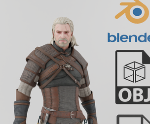 Geralt de Rivia The Witcher Textured Rigged