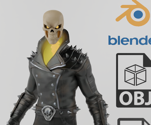 Ghost Rider Textured Rigged