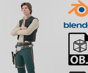 Han Solo Star Wars Textured RIgged