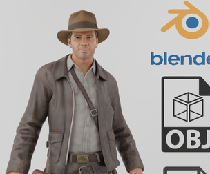 Indiana Jones Textured Rigged